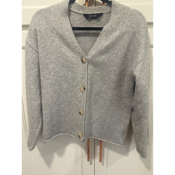 Members Mark V-Neck Cardigan Sweater Light Gray Womens Small Knitwear - Picture 1 of 5